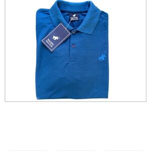 NWT Pacific Polo Club men blue short sleeve polo shirt size men L
